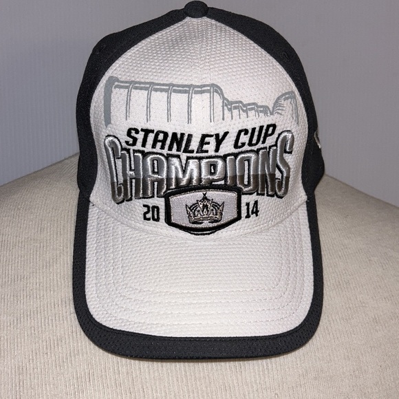 Los Angeles LA Kings 2014 Stanley Cup Champions Locker Room New Era Flex Cap Hat - Picture 1 of 8